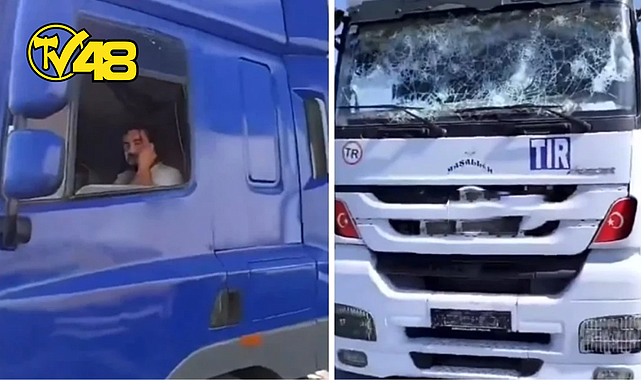 SURİYE'DE PROVOKATÖRLERİN SALDIRISINA UĞRAYAN TÜRK TIRLARI ÜLKEYE DÖNDÜ
