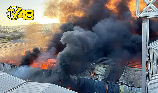 GAZİANTEP'TE FABRİKA YANGINI! ALEVLER BİR ANDA SARDI