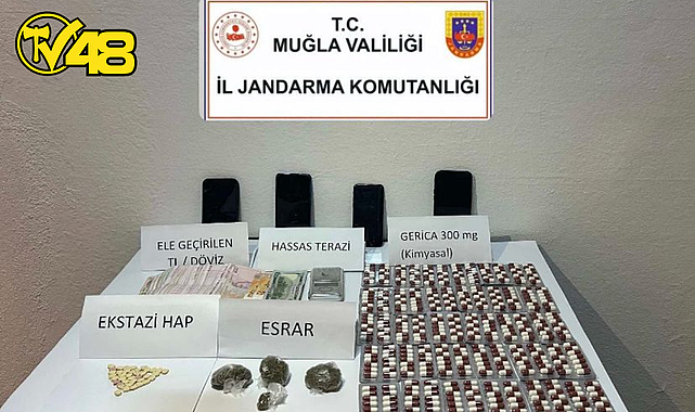 BODRUM'DA UYUŞTURUCU VE SAHTE PARA OPERASYONU: 2 ŞÜPHELİ GÖZALTINA ALINDI