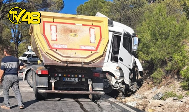 MİLAS LABRANDA YOLUNDA TIR KAZASI: 1 YARALI
