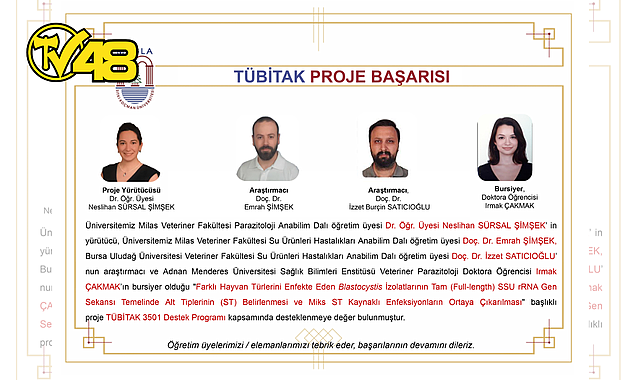 MSKÜ YÜRÜTÜCÜLÜĞÜNDE, İNSANLARLA YAKIN TEMASTA OLAN HAYVAN TÜRLERİNDE BLASTOCYSTİS’İN VARLIĞINI ARAŞTIRACAK OLAN TUBİTAK PROJESİ, DESTEKLENMEYE HAK KAZANDI