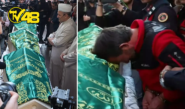 ÖZEL İZİNLE 5 ÇOCUĞUNUN CENAZESİNE GELEN BABANIN GÖRÜNTÜLERİ KAHRETTİ