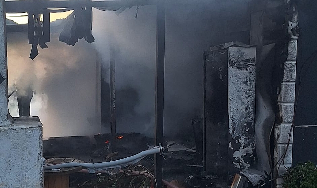 BODRUM KIZILAĞAÇ'TA KORKUTAN YANGIN