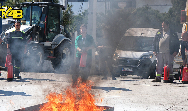 BELEDİYE PERSONELİNE YANGIN EĞİTİMİ