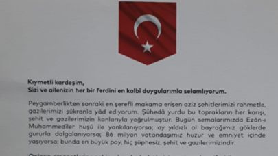 Cumhurbaşkanı Erdoğan'dan Şehit Ailelerine Özel Mektup