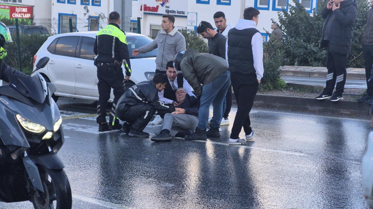 Aracın çarptığı yaya yaralandı