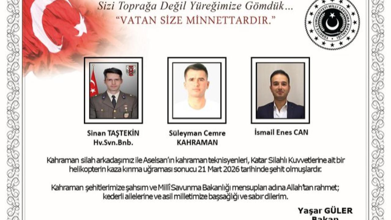 Katar’da askerî helikopter kazası: 3 şehit