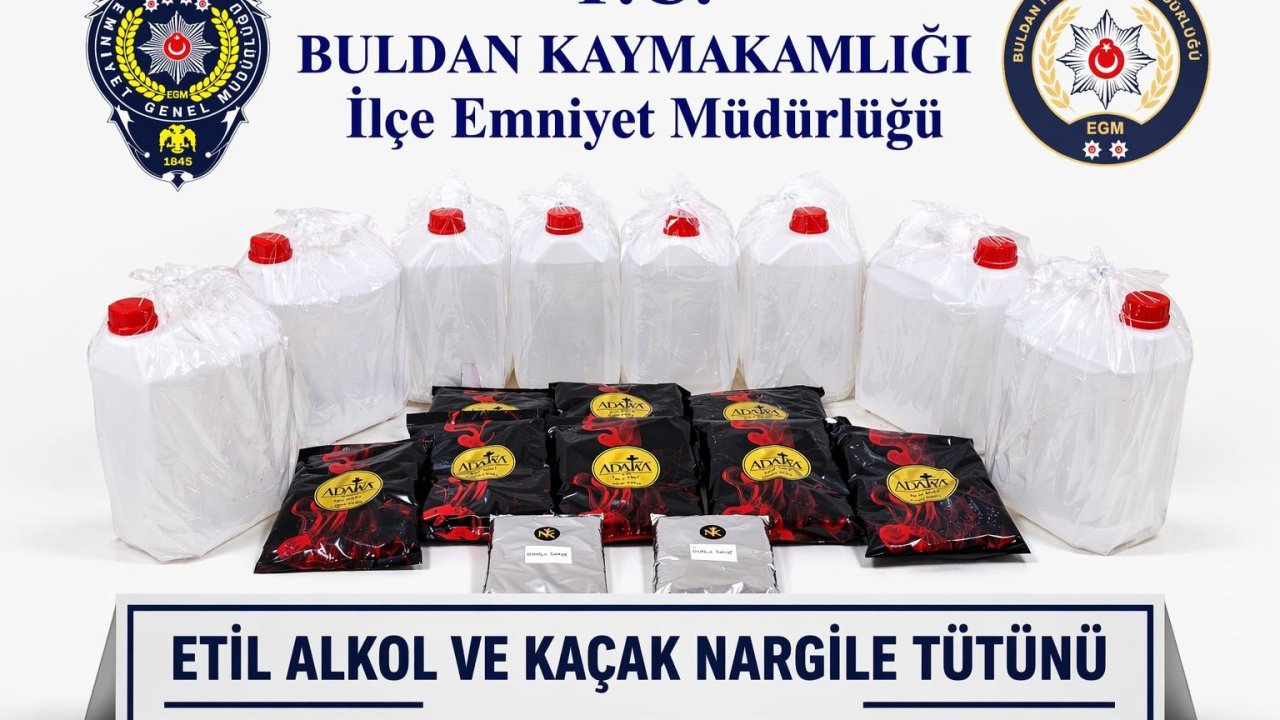 Buldan’da kaçak alkol ve tütün operasyonu düzenlendi