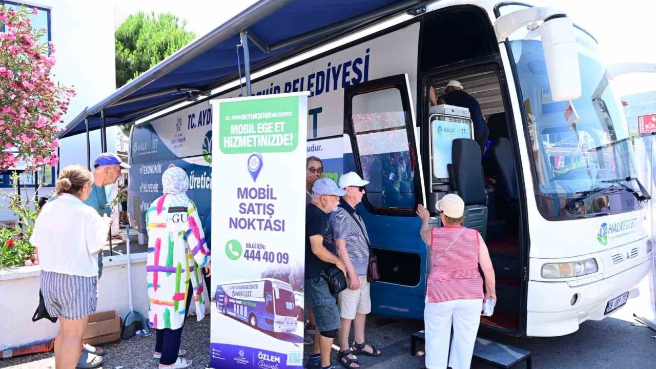 Aydın Büyükşehir Belediyesi Mobil Halk Ege Et aracına Didim’de yoğun ilgi
