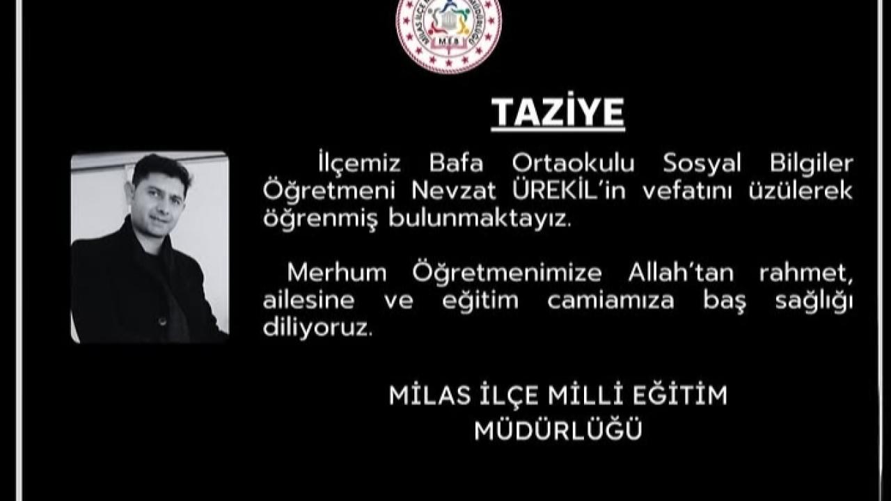 BAFA ORTAOKULU ÖĞRETMENİ NEVZAT ÜREKİL HAYATINI KAYBETTİ