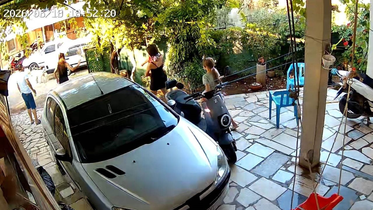 Fethiye’deki komşu dehşeti kamerada