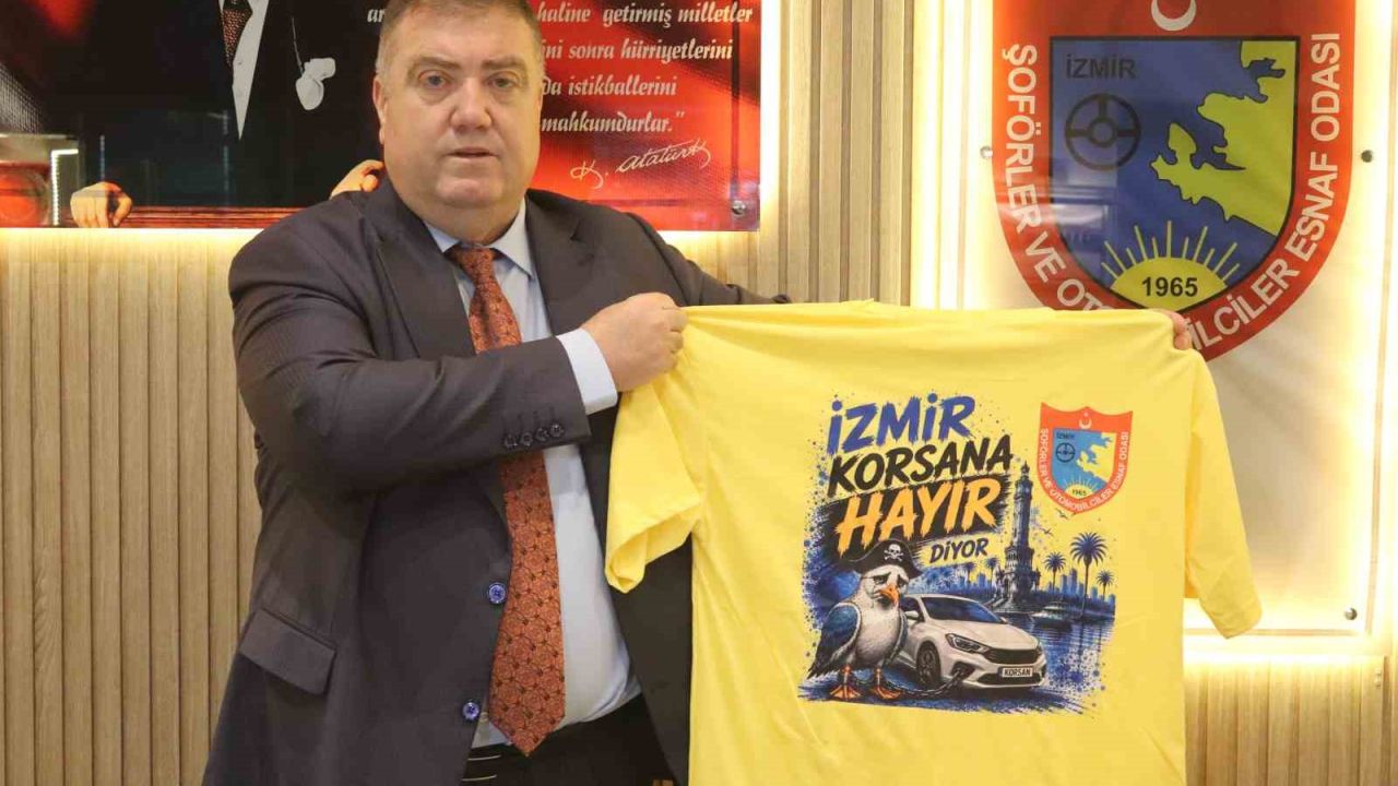 İzmir’de taksicilerden ‘korsana hayır’ mesajı
