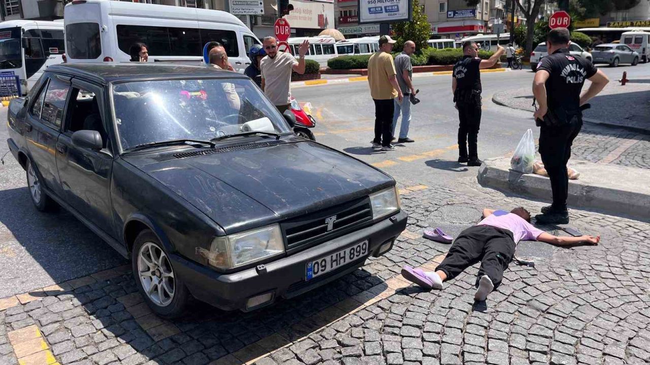 Karşıya geçmek istedi, otomobil çarptı: 1 yaralı