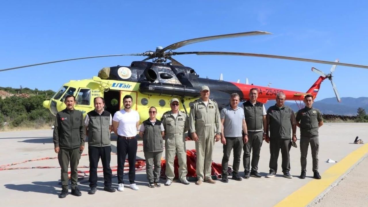 Yatağan’da konuşlu yangın söndürme helikopteri hizmete başladı