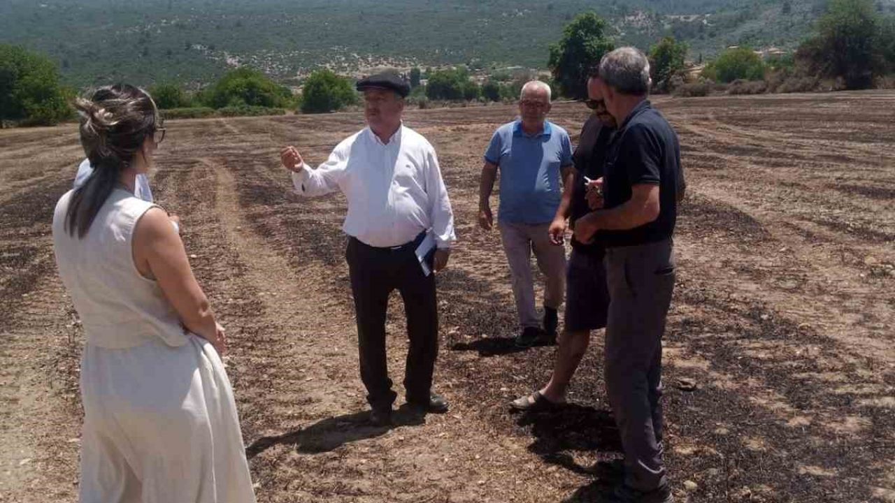 Baştuğ Yelişyurt’ta 14 ton saman balyası yanan üreticiyi ziyaret etti
