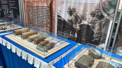 Çanakkale ruhu Tavşanlı’da, savaş malzemeleri sergisi ziyarete açıldı