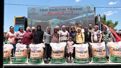 Denizli’de 19 ilçede 32 bin çuval yem yetiştiriciyle buluştu