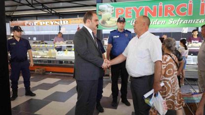 Kaymakam Battal, pazarcı esnafı ve vatandaşlarla buluştu