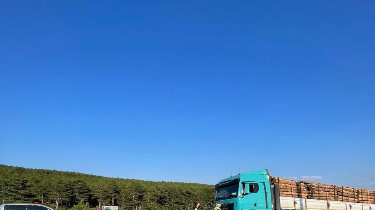 Kütahya’da orman emvali yüklü araçlara sıkı denetim