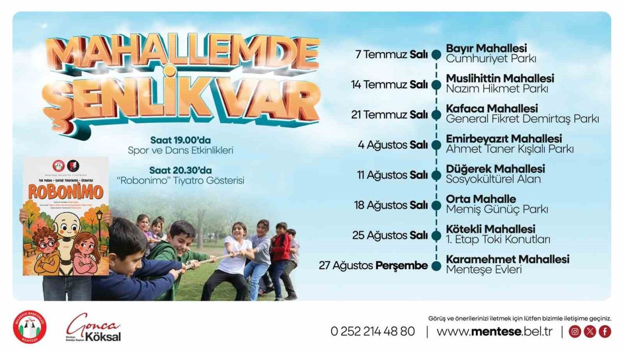 Menteşe Belediyesi’nden çocuklara özel yaz şenliği