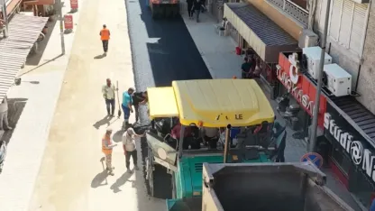 Yenipazar’da sıcak asfalt çalışmaları hız kesmiyor